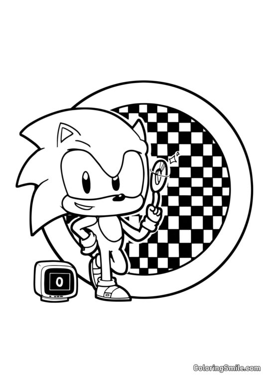 Sonic No.1 - Página para Colorear