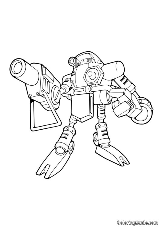 Robot E-102 Gamma de Sonic - Página para Colorear