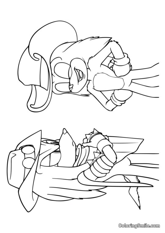 Erizos de Sonic - Página para Colorear