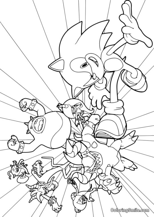 Sonic Mundo Perdido - Página para Colorear