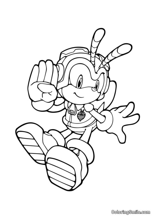 Charmy Abeja de Sonic - Página para Colorear