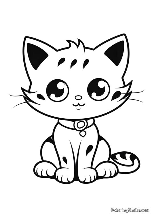 Gatito Bonito para Niños - Página para Colorear