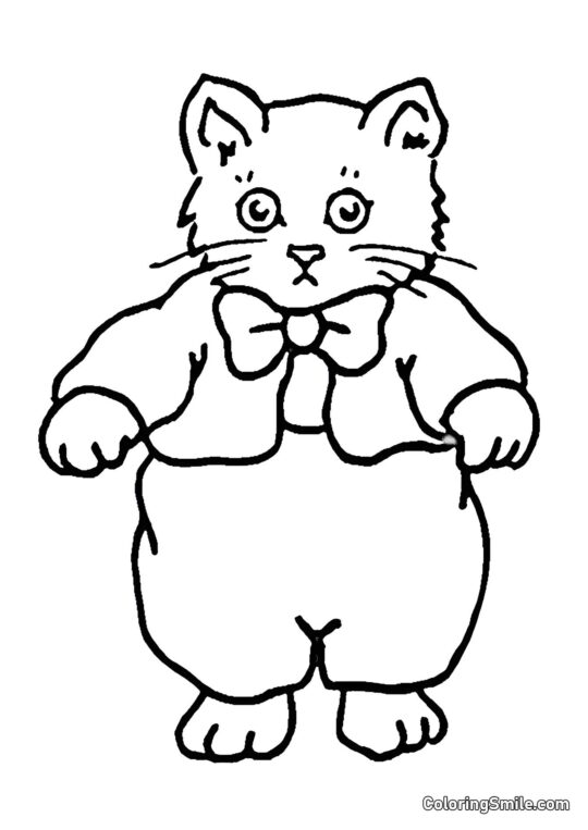 Gatito en un Suéter - Página para Colorear