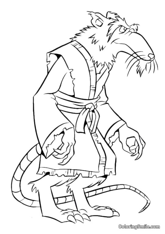 Sensei Splinter Sensei Splinter - Página para Colorear