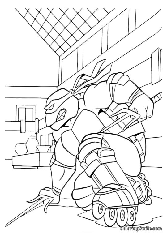 Raphael en Patines Raphael en Patines - Página para Colorear