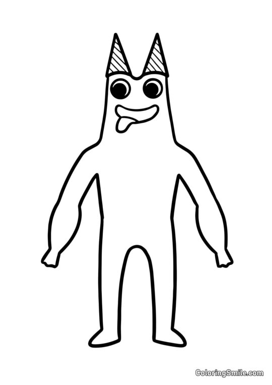 Banban muestra la lengua Banban muestra la lengua - Página para Colorear