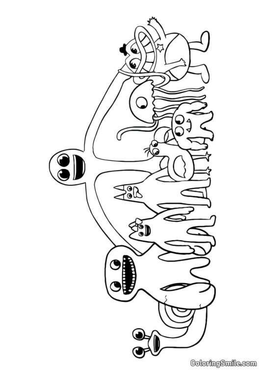 Equipo del jardín de Banban Equipo del jardín de Banban - Página para Colorear