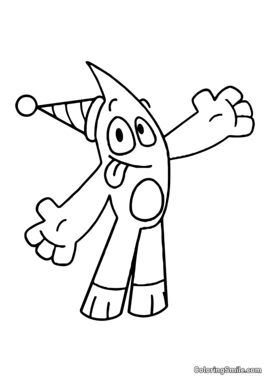 Banban con gorro de Santa Banban con gorro de Santa - Página para Colorear