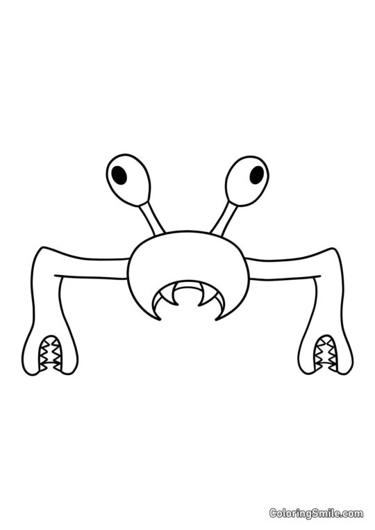 Crabzilla del jardín de Banban Crabzilla del jardín de Banban - Página para Colorear