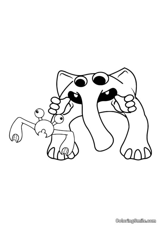 Entrenador Pickles y Crabzilla Entrenador Pickles y Crabzilla - Página para Colorear