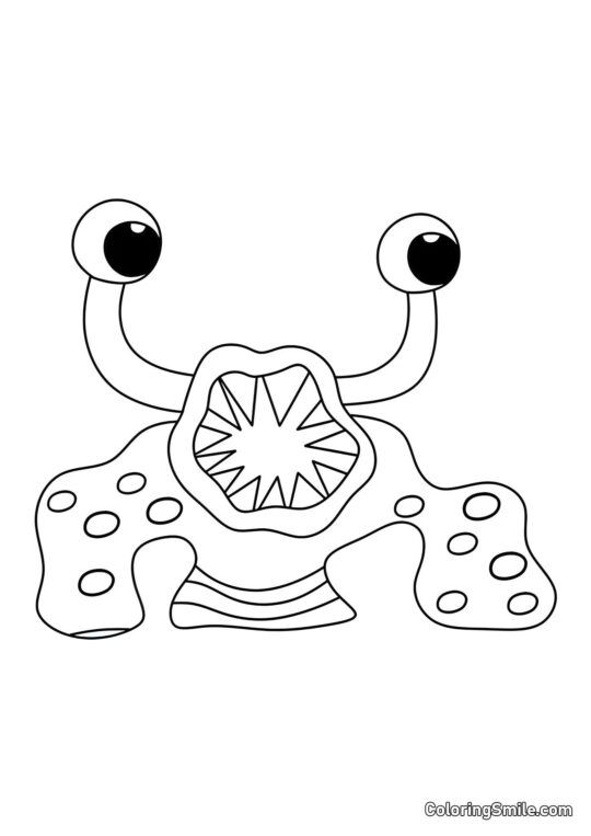 Monstruo dentado Nibbler Monstruo dentado Nibbler - Página para Colorear