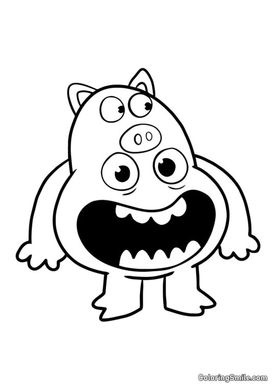 Chef Pigster parecido a un cerdo Chef Pigster parecido a un cerdo - Página para Colorear