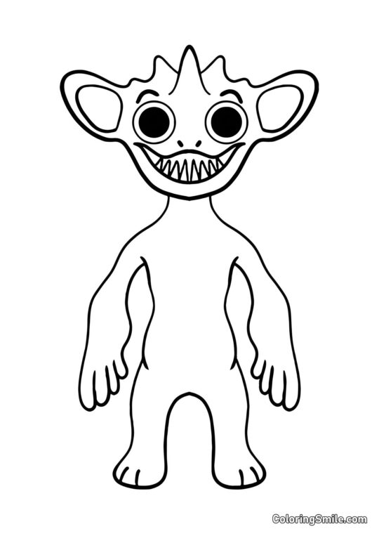 Sonriente Miley del jardín de Banban Sonriente Miley del jardín de Banban - Página para Colorear