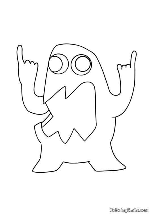 Joel apestoso del jardín de Banban Joel apestoso del jardín de Banban - Página para Colorear