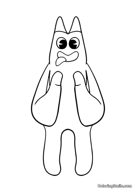 Monstruo rojo Banban Monstruo rojo Banban - Página para Colorear