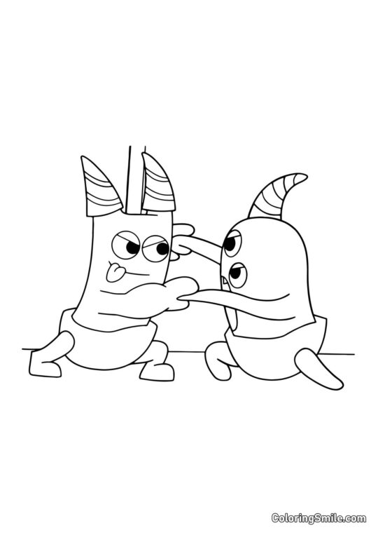 Bebé Banban y Nabnab Bebé Banban y Nabnab - Página para Colorear