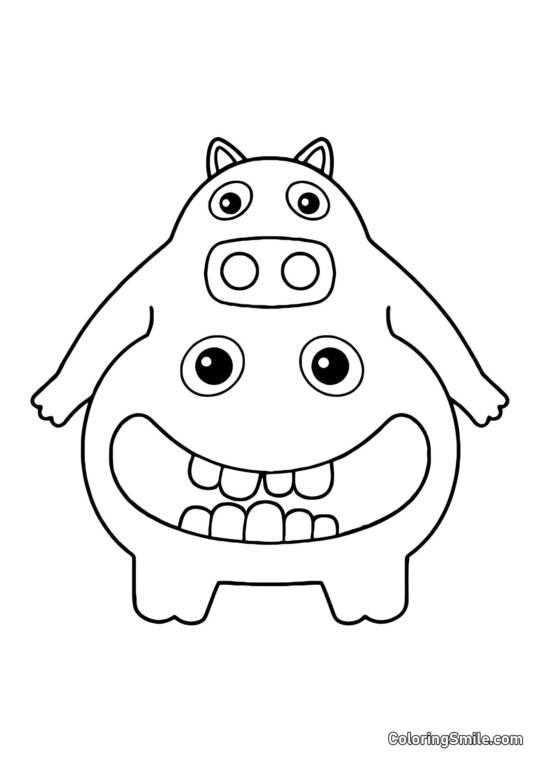 Chef Pigster rosa del jardín de Banban Chef Pigster rosa del jardín de Banban - Página para Colorear