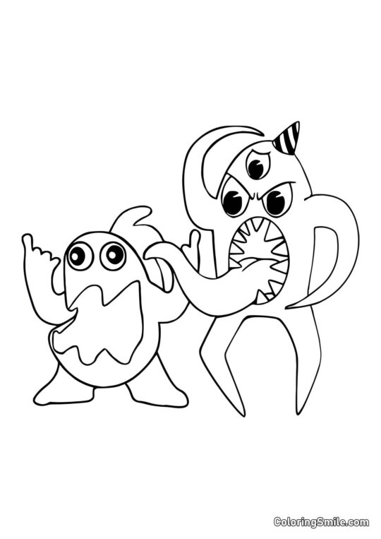 Joel apestoso y Nabnab Joel apestoso y Nabnab - Página para Colorear