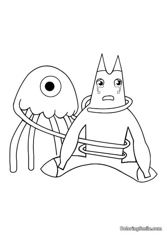 Stinger Flynn y Banban Stinger Flynn y Banban - Página para Colorear