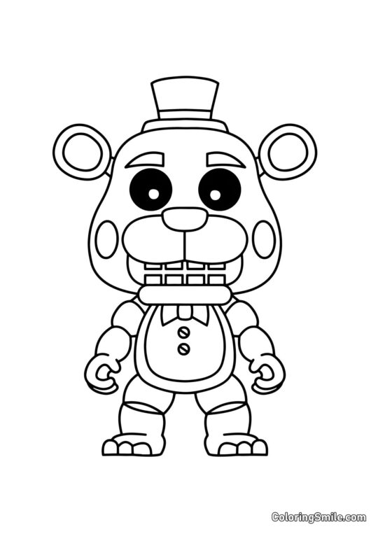 Freddy Bear de FNAF - Página para Colorear