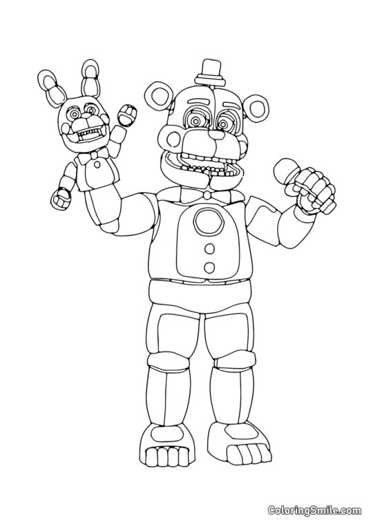 Freddy Fazbear de FNAF - Página para Colorear