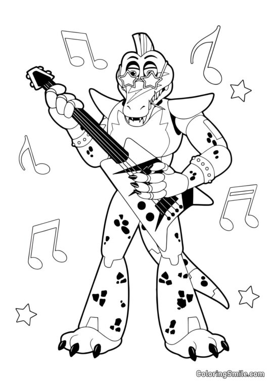 Animatrónico Monty - Página para Colorear