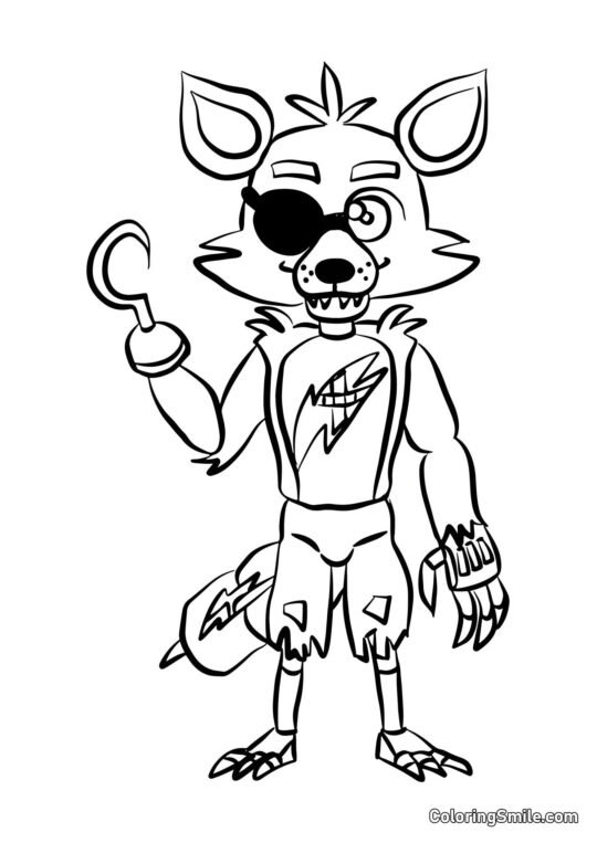 Foxy de Five Nights at Freddy’s - Página para Colorear