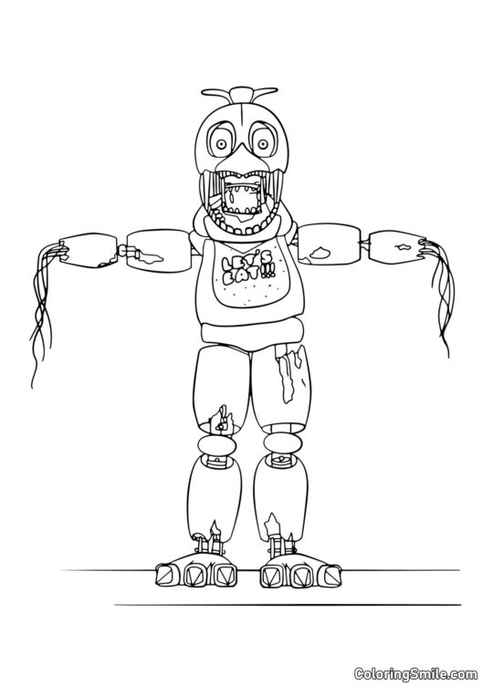 Chica de Five Nights at Freddy’s - Página para Colorear