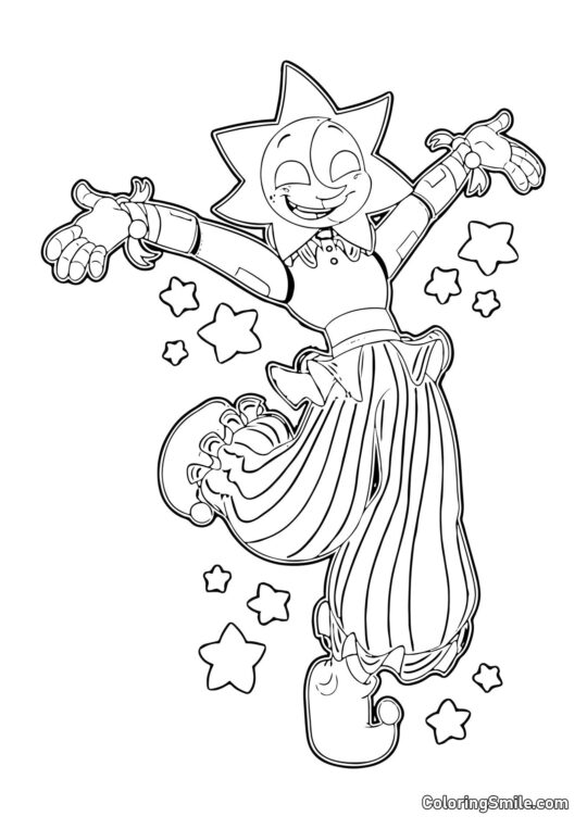 Sundrop Divirtiéndose - Página para Colorear