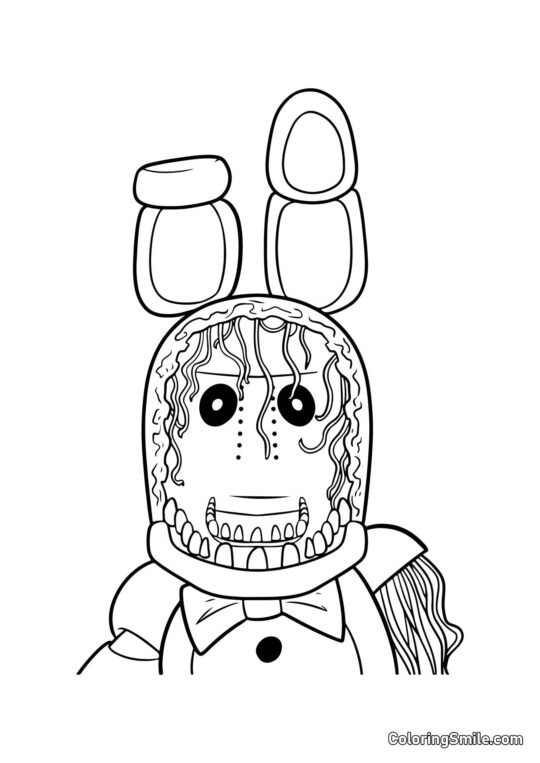 Bonnie Desgastado de FNAF - Página para Colorear