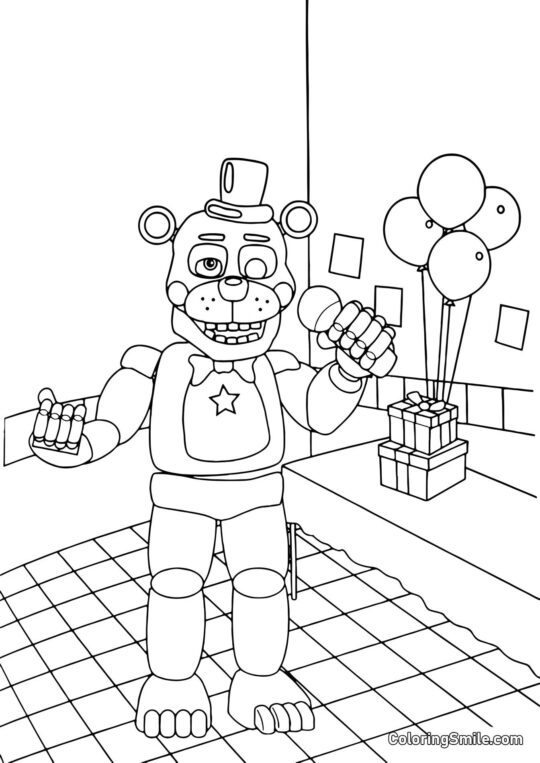 Lefty de FNAF - Página para Colorear