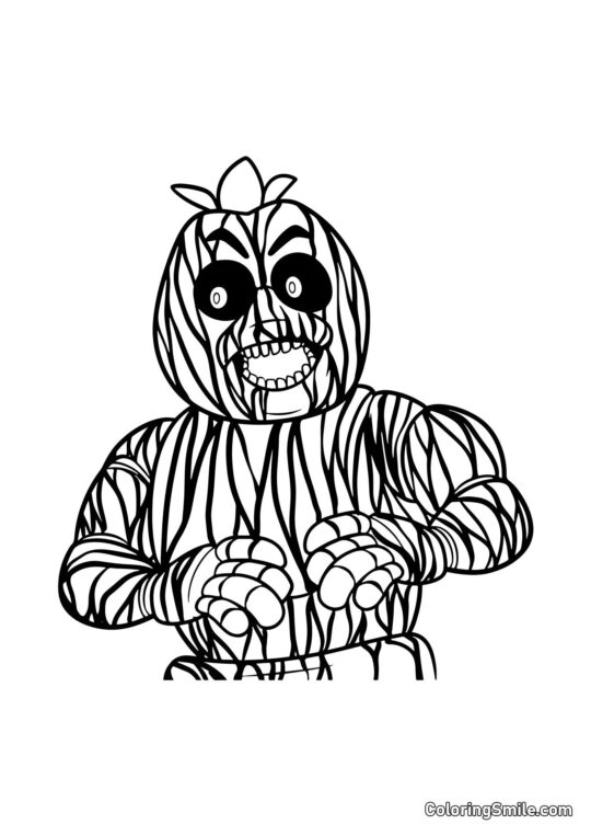 Chica Fantasma de FNAF - Página para Colorear