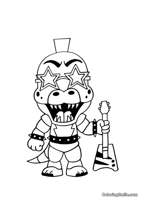 Monty de FNAF Security Breach - Página para Colorear