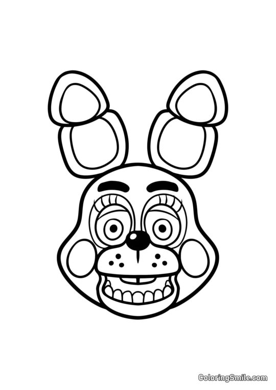 Retrato de Bonnie de FNAF - Página para Colorear