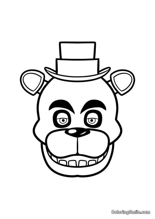 Retrato de Freddy de FNAF - Página para Colorear