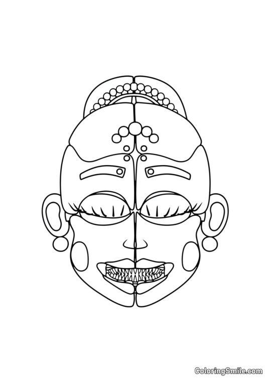 Retrato de Ballora de FNAF - Página para Colorear