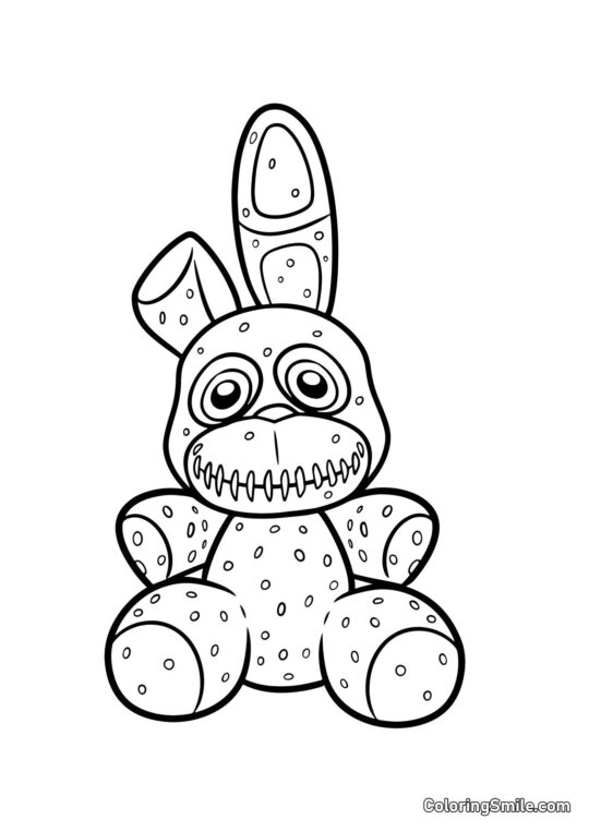 Plushtrap de FNAF - Página para Colorear
