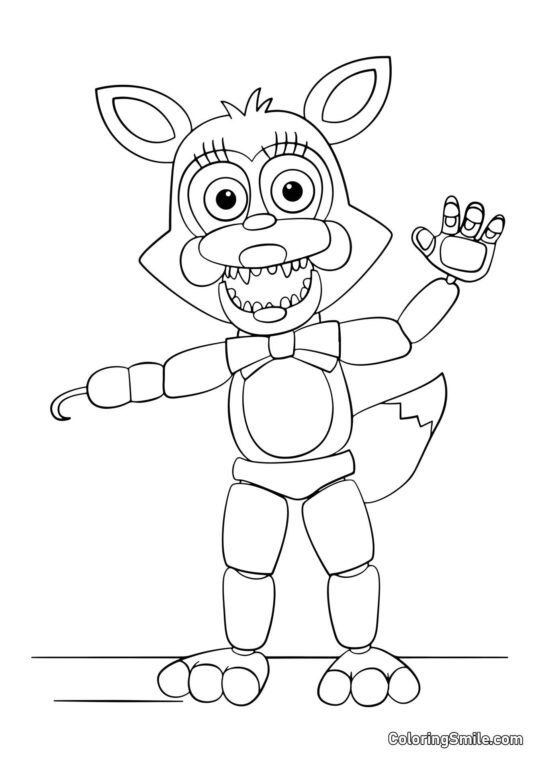 Foxy Bonito de FNAF - Página para Colorear