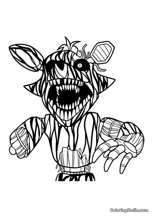 Foxy Fantasma de FNAF - Página para Colorear