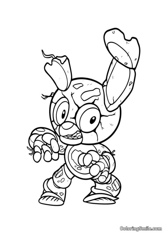 Chibi Springtrap - Página para Colorear