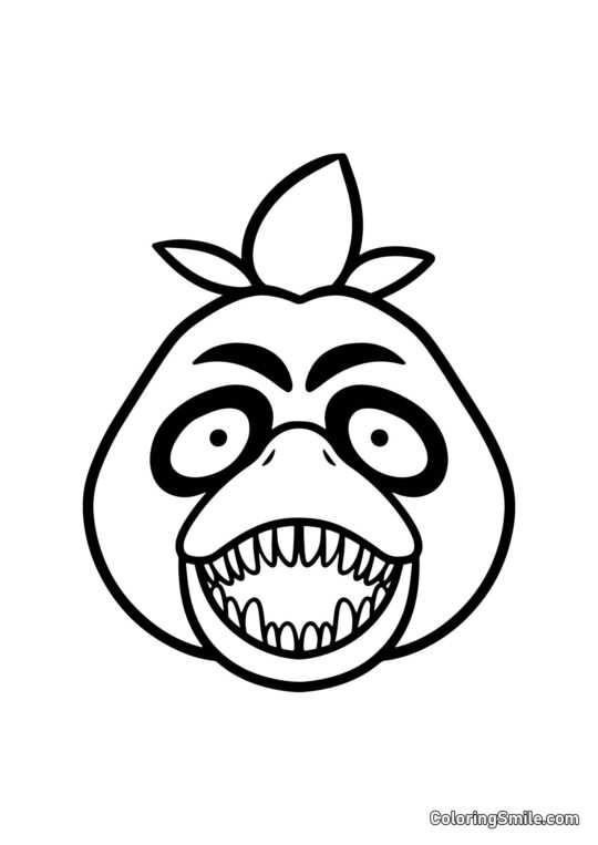 Retrato de Chica de FNAF - Página para Colorear