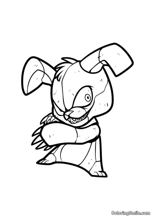 Bonnie Astuto de FNAF - Página para Colorear