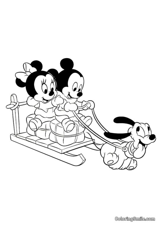 Mickey Mouse en la infancia - Página para Colorear