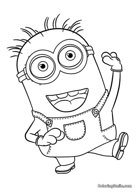 Minion Kevin Joyoso - Página para Colorear
