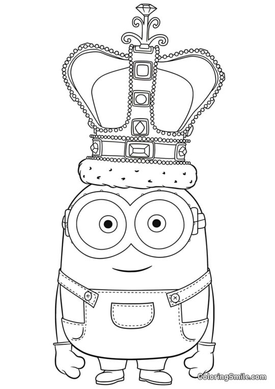 Minion Rey - Página para Colorear