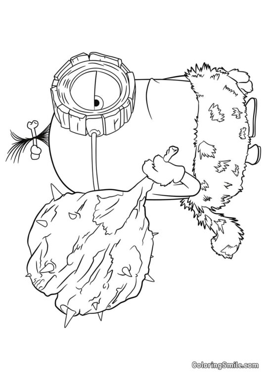 Minion Prehistórico - Página para Colorear