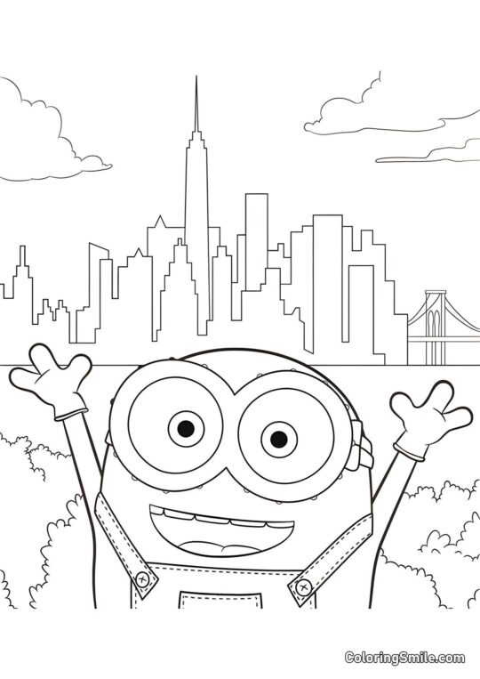 Bob en Nueva York - Página para Colorear