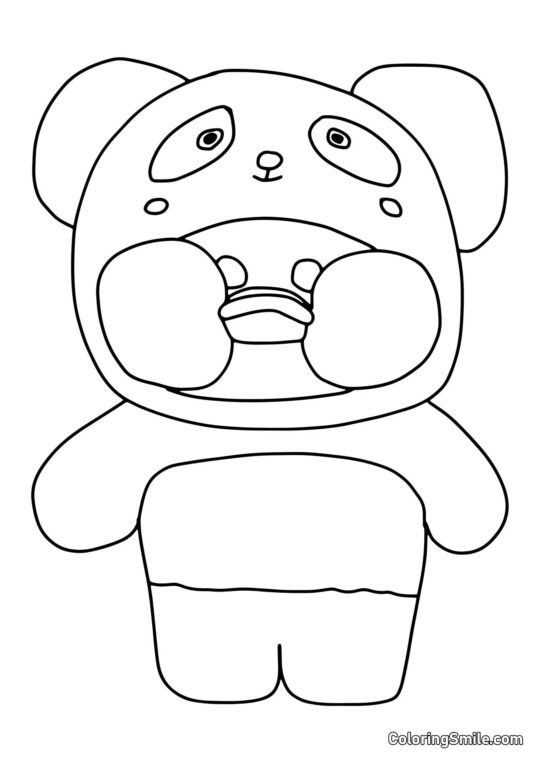 Lalafanfan en kigurumi de panda Lalafanfan en kigurumi de panda - Página para Colorear