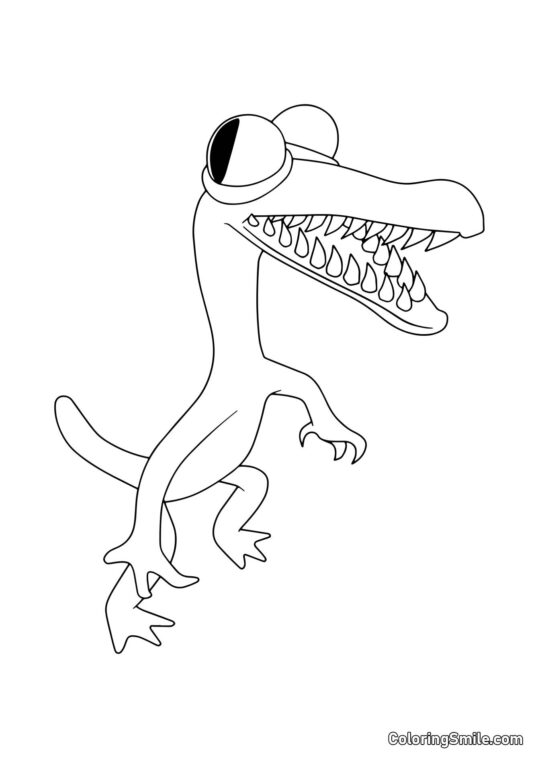 Naranja dentado de Rainbow Friends Naranja dentado de Rainbow Friends - Página para Colorear