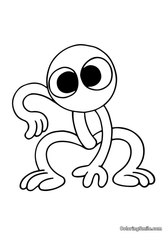 Púrpura de Rainbow Friends Púrpura de Rainbow Friends - Página para Colorear